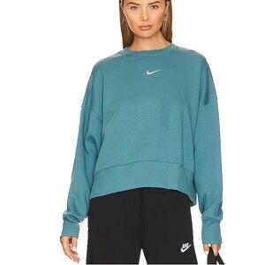 NWT Nike Women’s Sportswear Phoenix Fleece Crewneck Sweatshirt - Aqua Blue